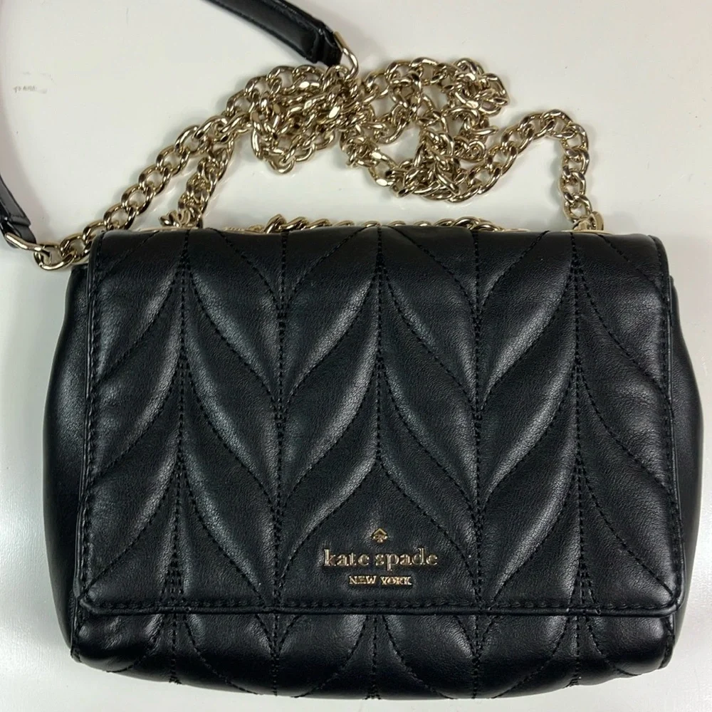 Kate Spade Bariar Lane Quilted Leather Mini‎ Evelyn Shoulder Purse Bag